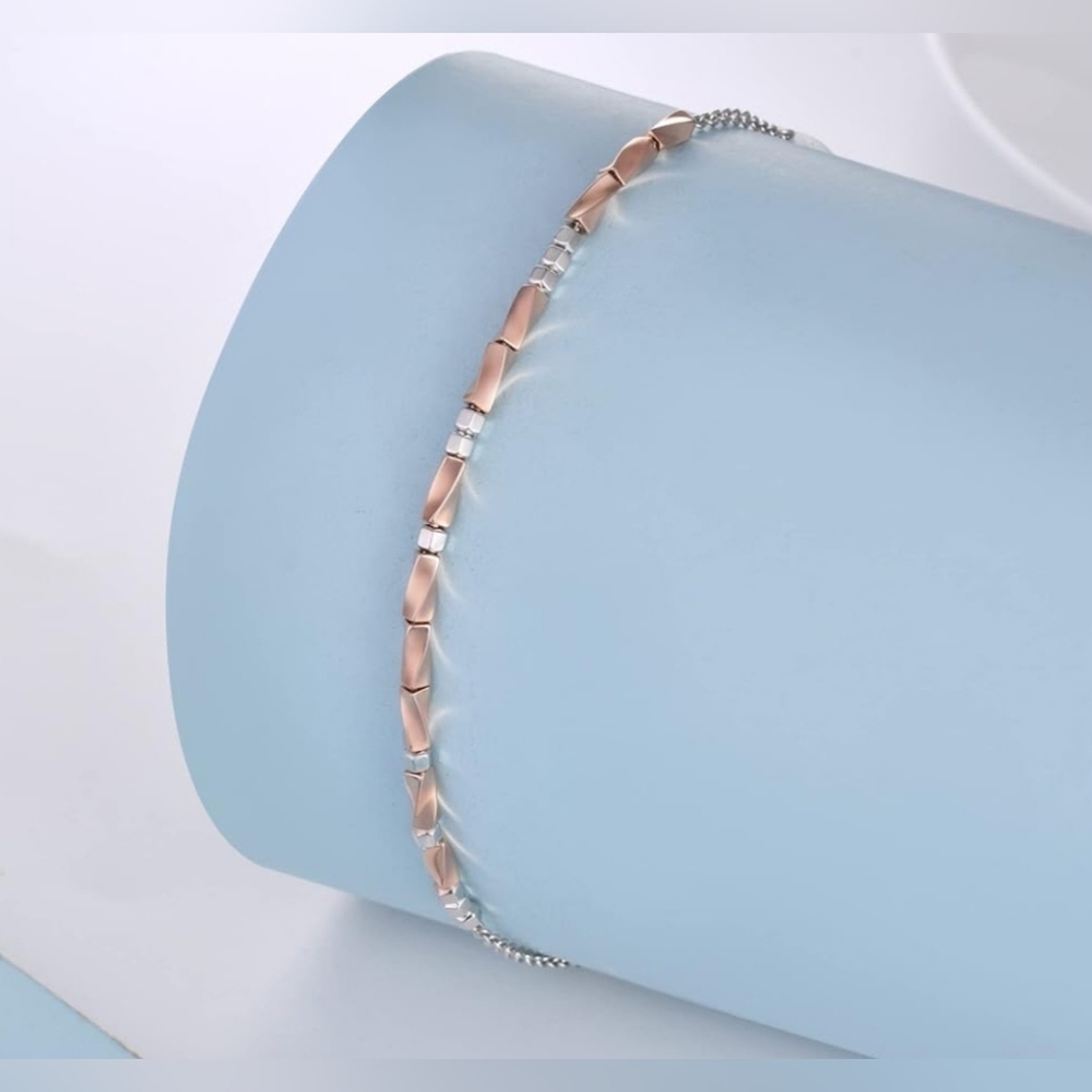 925 Sterling Silver Bracelet Morse Code Bracelets… - image 1